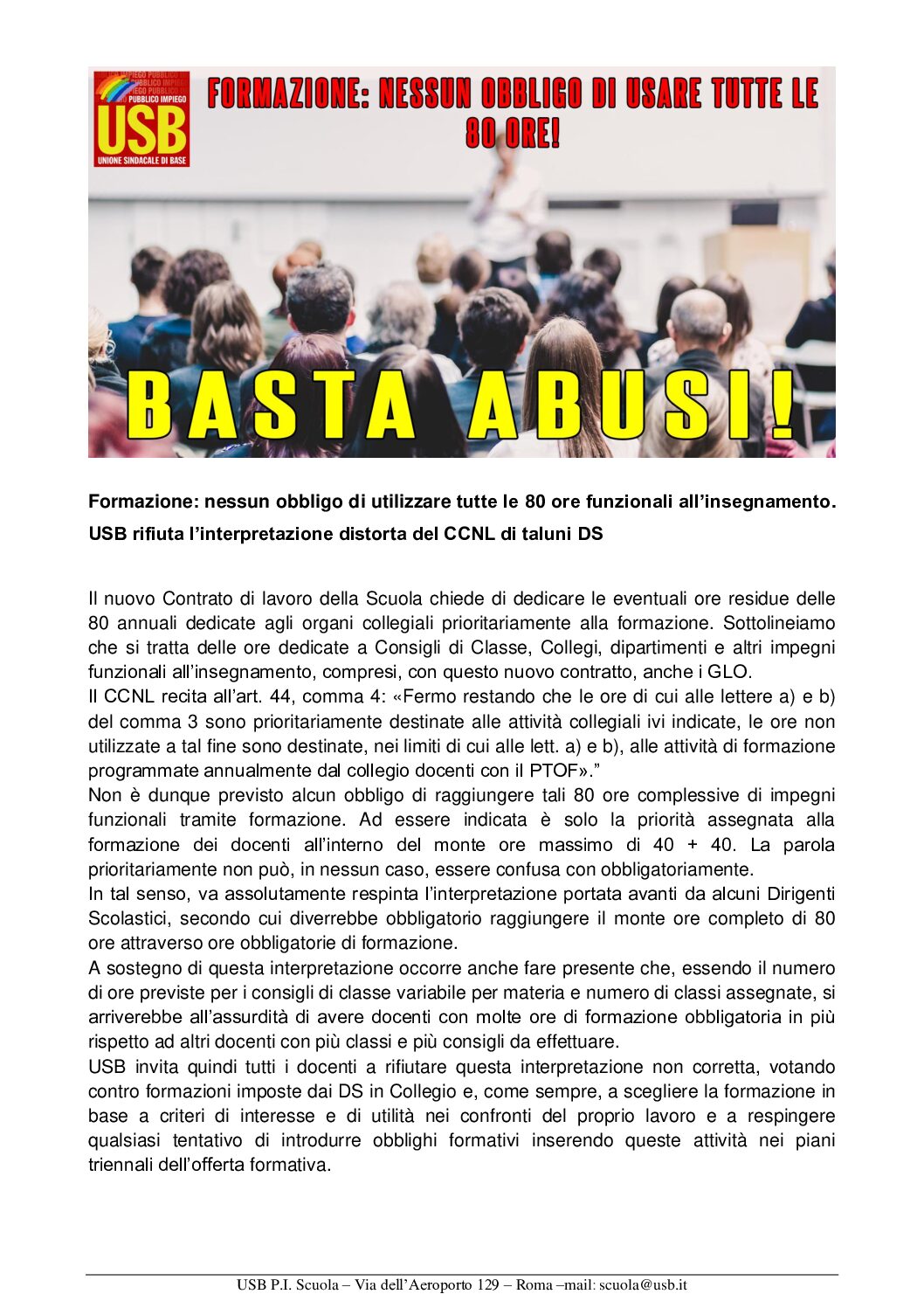 USB SCUOLA